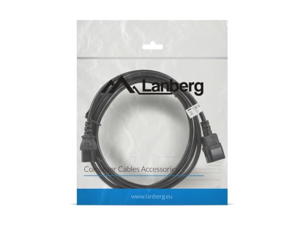 Lanberg - Strømforlengelseskabel - power IEC 60320 C13 til IEC 60320 C14 - 3 m - svart