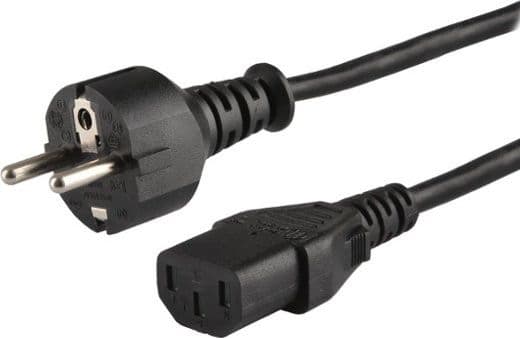 SAVIO CL-138 - Strømkabel - 2-pols (hann) til power IEC 60320 C13 - 250 V - 3 A - 1.8 m - svart