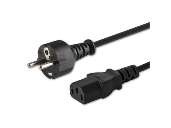 SAVIO CL-138 - Strømkabel - 2-pols (hann) til power IEC 60320 C13 - 250 V - 3 A - 1.8 m - svart