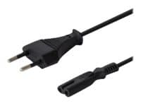 SAVIO CL-105 - Strømkabel - Europlug (hann) til 2-stiftsstrøm - 250 V - 5 A - 3 m - svart