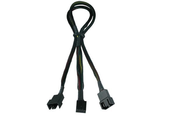 GELID Silent PWM Y Cable - Strömdelare för fläkt - 4-stifts PWM (hona) till 4-stifts PWM (hane) - 35 cm