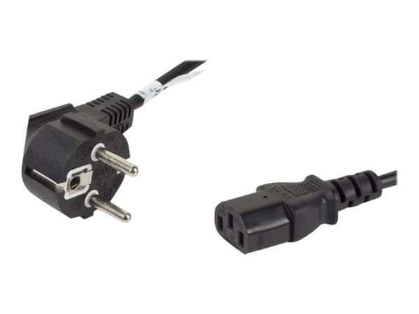 Lanberg - Strømkabel - CEI 23-16/VII / CEE 7/3 til power IEC 60320 C13 - 10 A - 1.8 m - svart