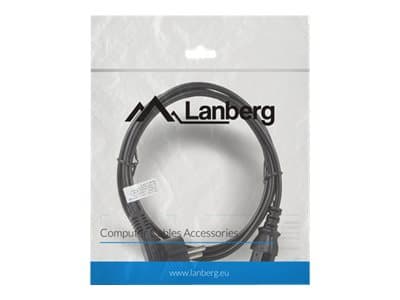 Lanberg - Strømkabel - CEI 23-16/VII / CEE 7/3 til power IEC 60320 C13 - 10 A - 1.8 m - svart