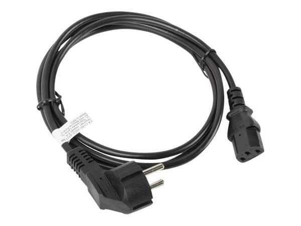 Lanberg - Strømkabel - CEI 23-16/VII / CEE 7/3 til power IEC 60320 C13 - 10 A - 1.8 m - svart