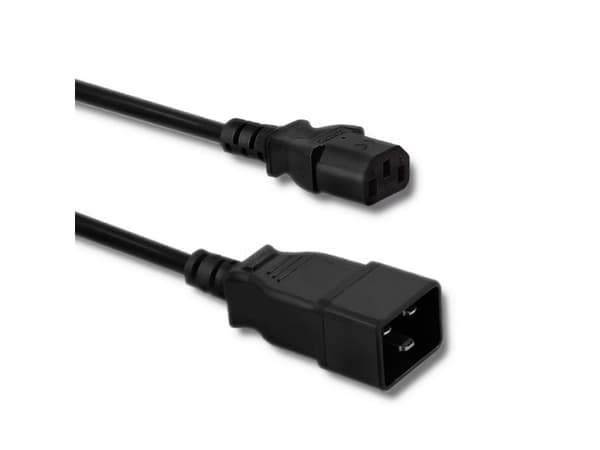 Qoltec - Strømkabel - IEC 60320 C20 til power IEC 60320 C13 - AC 250 V - 10 A - 1.2 m