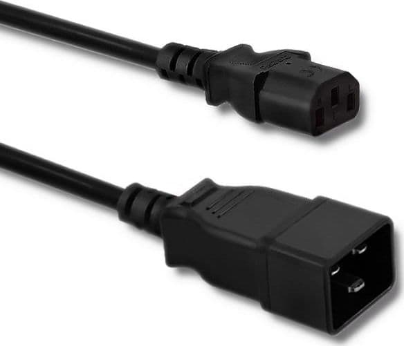 Qoltec - Strømkabel - IEC 60320 C20 til power IEC 60320 C13 - AC 250 V - 10 A - 1.2 m