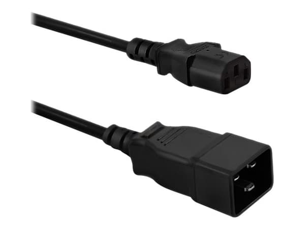 Qoltec - Strømkabel - IEC 60320 C20 til power IEC 60320 C13 - AC 250 V - 10 A - 1.2 m