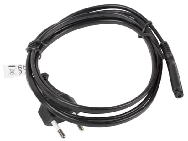 Lanberg - Strømkabel - Europlug (hann) til power IEC 60320 C7 - 10 A - 1.8 m - svart