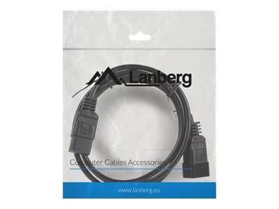 Lanberg - Strømforlengelseskabel - IEC 60320 C19 til IEC 60320 C20 - 1.8 m - svart