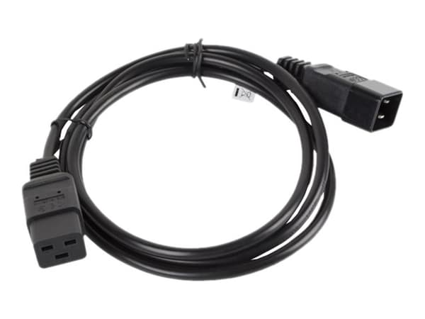 Lanberg - Strømforlengelseskabel - IEC 60320 C19 til IEC 60320 C20 - 1.8 m - svart
