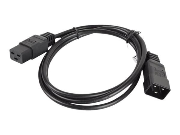 Lanberg - Strømforlengelseskabel - IEC 60320 C19 til IEC 60320 C20 - 1.8 m - svart