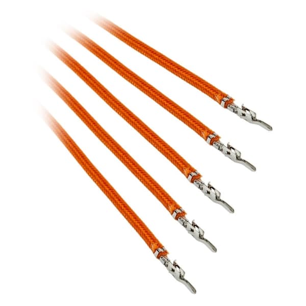 BitFenix Alchemy 2.0 - Strømkabel - 20 cm - formstøpt, flertrådet - oransje (en pakke 5)