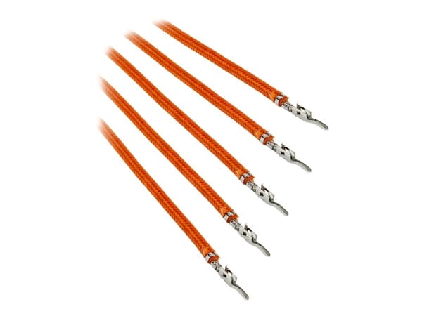 BitFenix Alchemy 2.0 - Strømkabel - 20 cm - formstøpt, flertrådet - oransje (en pakke 5)