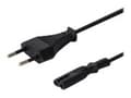 Miniatyrbilde 1 av 5: SAVIO CL-105 - Strømkabel - Europlug (hann) til 2-stiftsstrøm - 250 V - 5 A - 3 m - svart