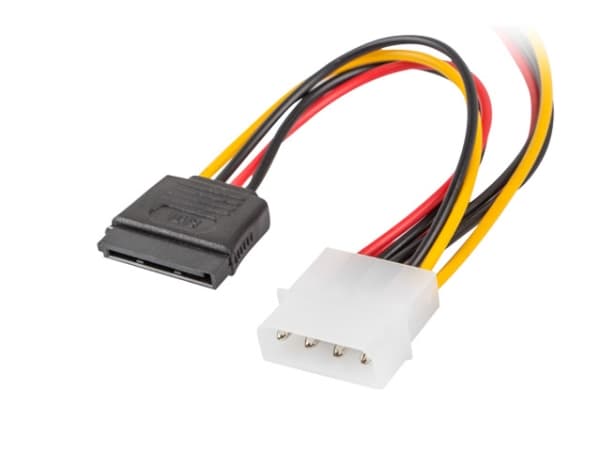 Lanberg - Strømadapter - 4-pin intern strøm (hann) til SATA-strøm (hunn) - 15 cm
