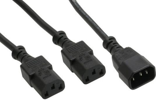 InLine 4043718012893, 1,8 m, C14 liitin, 2 x C13 liitin