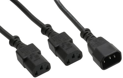 InLine 4043718012893, 1,8 m, C14 liitin, 2 x C13 liitin