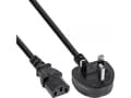 Miniatyrbilde 2 av 4: InLine 4043718022748, 1,8 m, BS 1363, C13 kopling, 250 V, 7 A