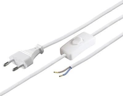 Goobay 51349, 1,5 m, Virtapistoke tyyppi C, H03VVH2-F, 250 V