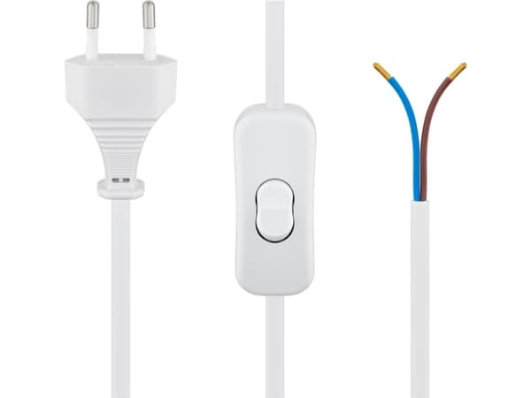 Goobay 51349, 1,5 m, Virtapistoke tyyppi C, H03VVH2-F, 250 V