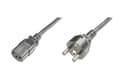 Miniatyrbilde 4 av 5: ASSMANN - Strømkabel - power CEE 7/7 (hann) til power IEC 60320 C13 - AC 250 V - 1.2 m - formstøpt - svart - Tyskland