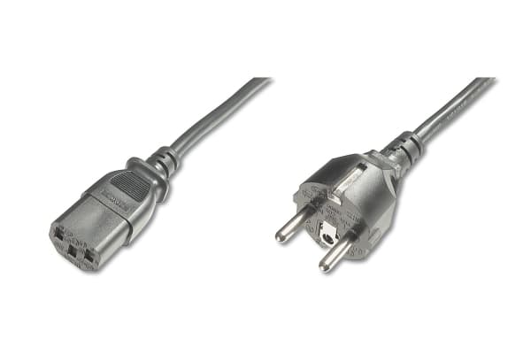 ASSMANN - Strømkabel - power CEE 7/7 (hann) til power IEC 60320 C13 - AC 250 V - 1.2 m - formstøpt - svart - Tyskland