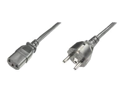 ASSMANN - Strømkabel - power CEE 7/7 (hann) til power IEC 60320 C13 - AC 250 V - 1.2 m - formstøpt - svart - Tyskland
