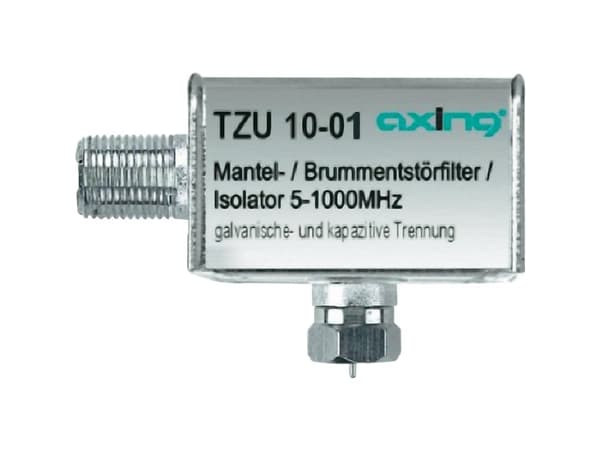 Axing TZU 10-01, Kombiner-kabel, 5 - 1006 MHz, Sølv, Metall, Hunkjønn/Hunkjønn, 1 stykker