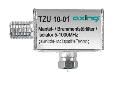 Axing TZU 10-01, Kombiner-kabel, 5 - 1006 MHz, Sølv, Metall, Hunkjønn/Hunkjønn, 1 stykker