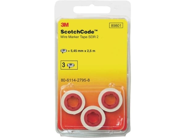 3M kabelmerkesystemer i individuelle dispensere SDR 2,4m pakke med 3 stk (SDR6B)
