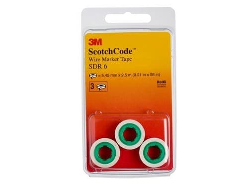 3M kabelmerkesystemer i individuelle dispensere SDR 2,4m pakke med 3 stk (SDR6B)