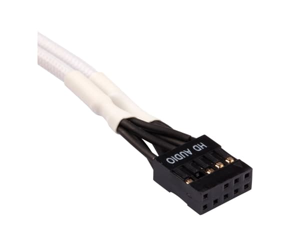 CORSAIR Premium Sleeved - Utökningssats - frontmonterbar - vit - 30 cm