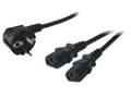 Miniatyrbilde 3 av 5: LogiLink 1,5 m, Schuko-C13/2xIEC C13, M/F, 1,5 m, CEE7/14, C13 kobler til