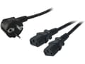 Miniatyrbilde 4 av 5: LogiLink 1,5 m, Schuko-C13/2xIEC C13, M/F, 1,5 m, CEE7/14, C13 kobler til