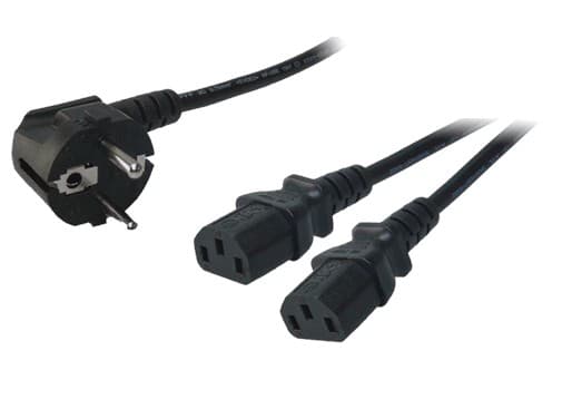 LogiLink 1,5 m, Schuko-C13/2xIEC C13, M/F, 1,5 m, CEE7/14, C13 kobler til