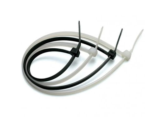 Techly 200 x 2.5mm nippuside Nailon Musta 100 kpl