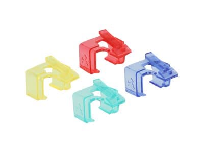 Delock Repair Clip Set 1 - Reparasjonsklips for nettverkskontakt - blå, gul, rød, grønn (en pakke 40)