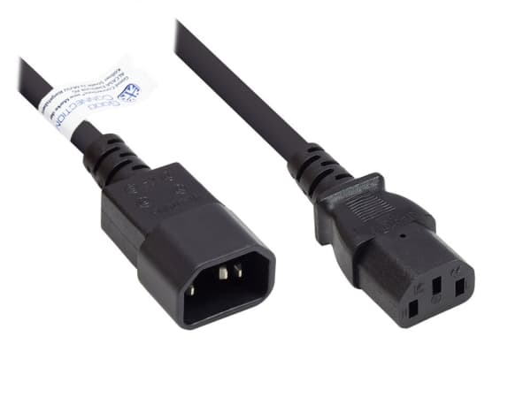 Alcasa P1430-S007, 0,75 m, C14 kopling, C13 kopling, H05VV-F, 250 V, 10 A