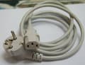 Miniatyrbilde 4 av 5: Bachmann H05VV-F 3G - Strømkabel - power IEC 60320 C13 rett til power CEE 7/7 (hann) vinklet - 250 V - 10 A - 3 m - formstøpt - grå
