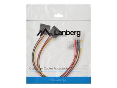 Lanberg - Strömadapter - 4 pin intern effekt (hane) till SATA-ström (hona) - 30 cm