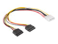 Miniatyrbild 1 av 5: Lanberg - Strömadapter - 4 pin intern effekt (hane) till SATA-ström (hona) - 30 cm