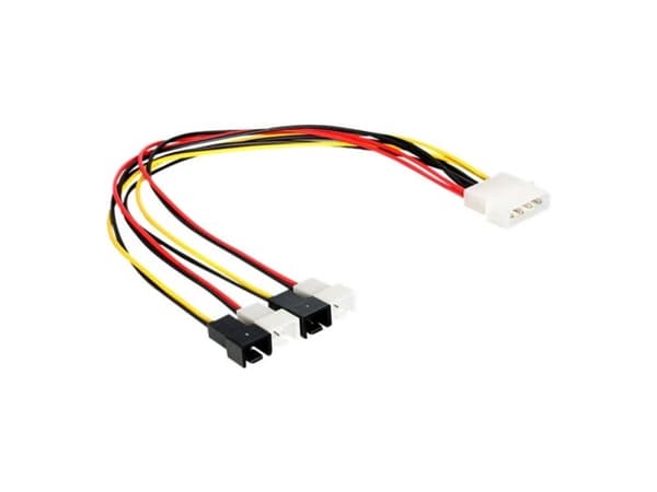 Delock - Puhaltimen virtasovitin - 2-nastainen sisäinen virtalähde (uros) 4-nastaiseen sisäiseen virtalähteeseen (uros) - 30 cm