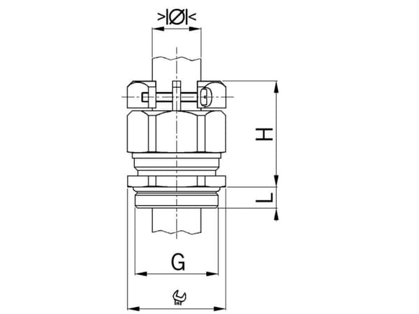 Kaiser 1800.17.13.105, Metallisk, Nickel, M16, IP68, IP69, -40 - 100 °C, 10 mm