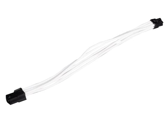 SilverStone PP07 - Strømforlengelseskabel - 6-pins PCIe-strøm (hunn) til 6-pins PCIe-strøm (hann) - 25 cm - hvit