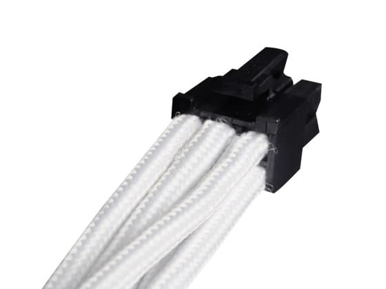 SilverStone PP07 - Strømforlengelseskabel - 6-pins PCIe-strøm (hunn) til 6-pins PCIe-strøm (hann) - 25 cm - hvit