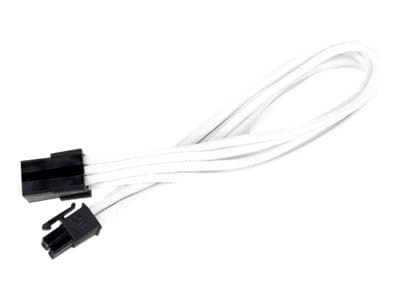SilverStone PP07 - Strømforlengelseskabel - 6-pins PCIe-strøm (hunn) til 6-pins PCIe-strøm (hann) - 25 cm - hvit