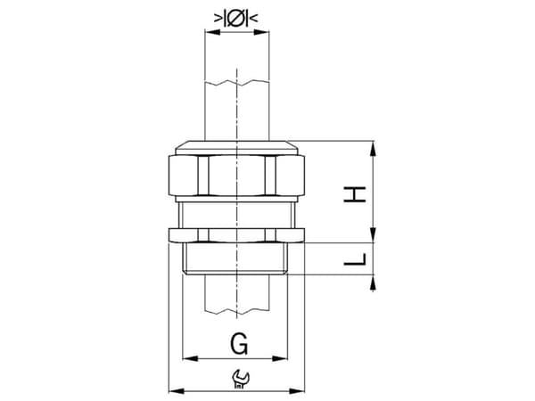 Kaiser 1572.10.040, Grå, Fiberglass, M10, IP68, -30 - 100 °C, 10 mm