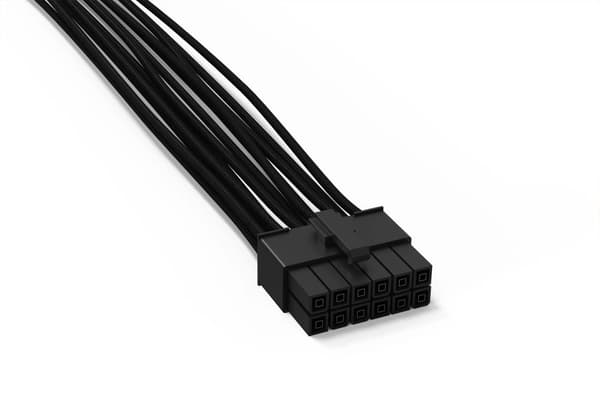 BeQuiet Computer, Strøm Kabel [2x ATX-stik 8-pol. (6+2) - 1x 12 PIN-stik (strømforsyning) ] 0.60 m Sort