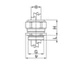 Miniatyrbilde 2 av 4: Kaiser 1311.32.6.070, Rustfritt stål, Messing, Nickel, M32, IP68, CE, DVE, SEV, EAC