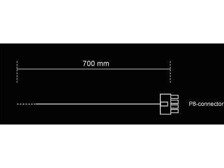 be quiet! CC-7710 - Strømforlengelseskabel - strøm P8 (hann) til strøm P8 (hunn) - 70 cm - svart